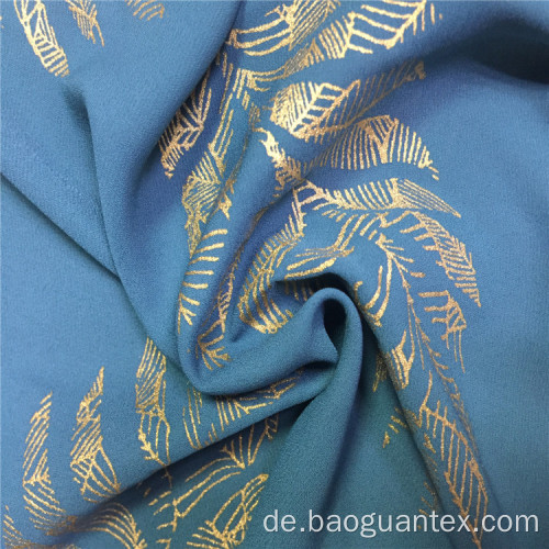 Atmungsaktierbares Goldfolie 100% Polyester Chiffon Tuch gedruckt